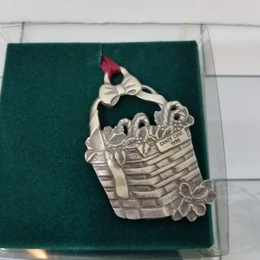 Longaberger Pewter Basket Ornaments 85 86 87 88